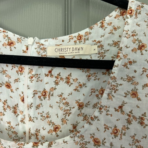 Christy Dawn The Scarlet Dress Buckwheat Floral Long Maxi with Cap Sleeves - Picture 3 of 8